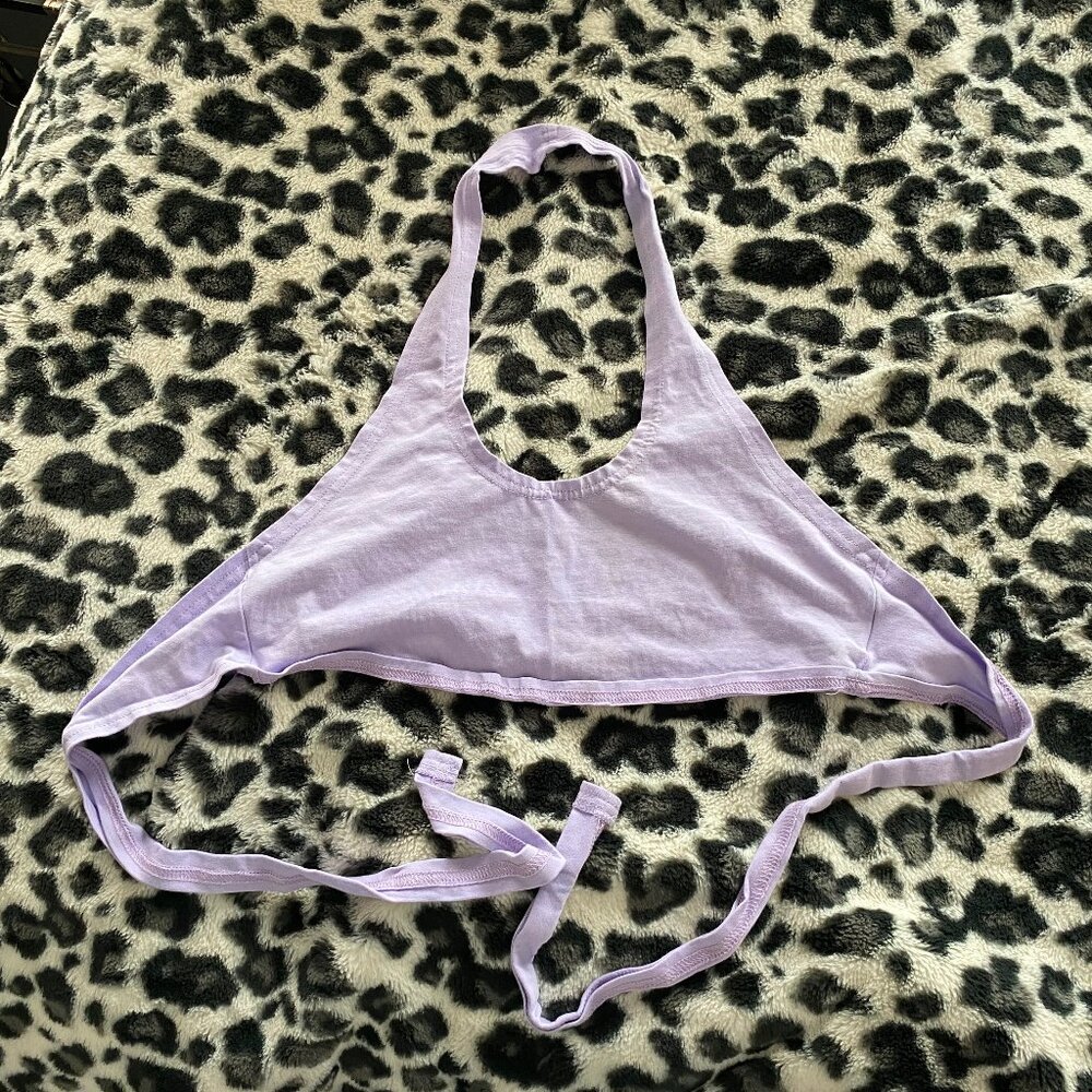 small purple crop top